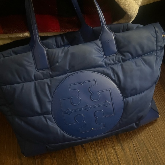 Tory Burch Royal Blue Quilted Tote - Picture 7 of 7